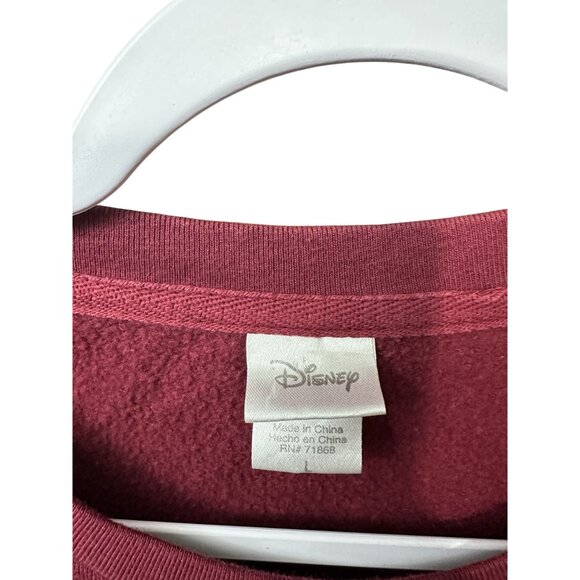 Disney Womens Sleepy Dwarf Graphic Sweatshirt Size L Burgundy - Picture 3 of 5